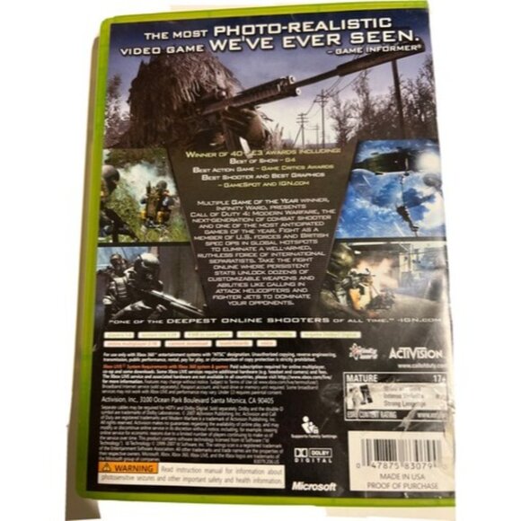 Call Of Duty 4 Modern Warfare Microsoft Xbox 360 Complete With Manual - Picture 2 of 3